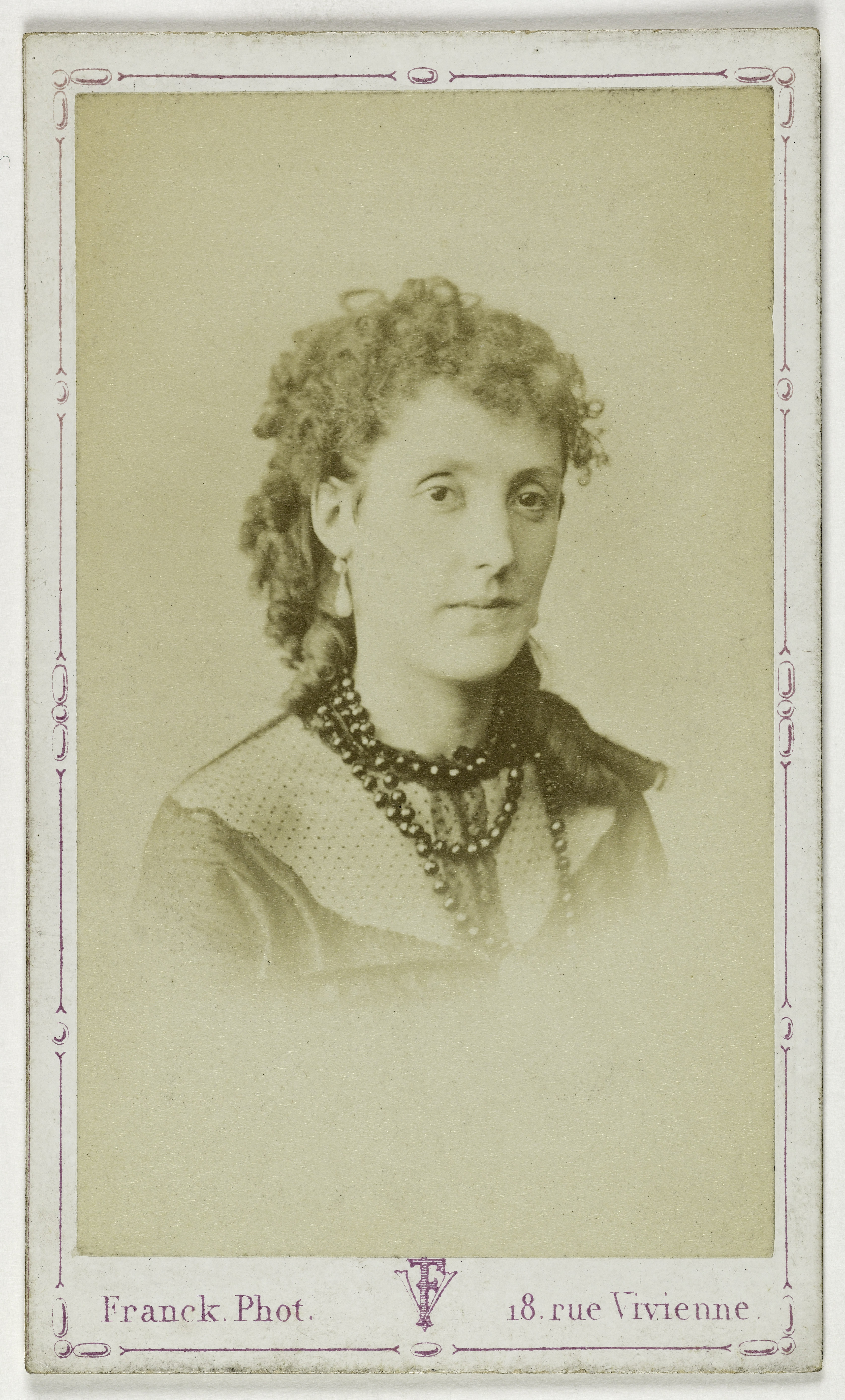 Franck, Portrait de Guillemard, actrice