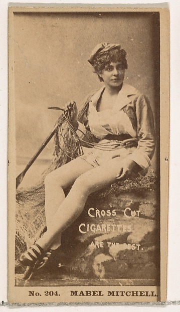W. Duke, Sons & Co., Card Number 204, Mabel Mitchell, from the Actors and Actresses series (N145-2) issued by Duke Sons & Co. to promote Cross Cut Cigarettes