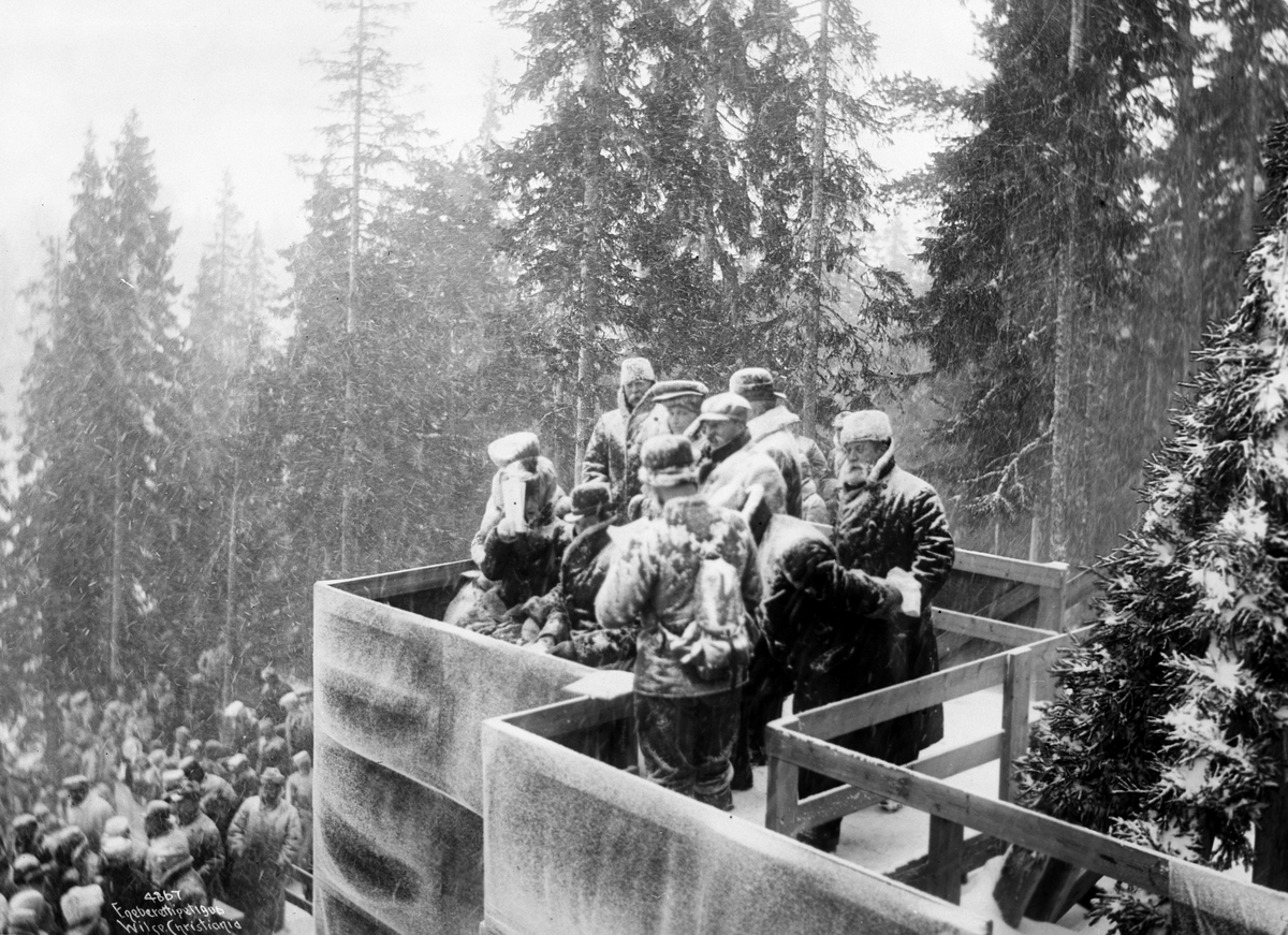 Anders Beer Wilse, Prot: Kongetribunen Holmenkollen 12/3 1906