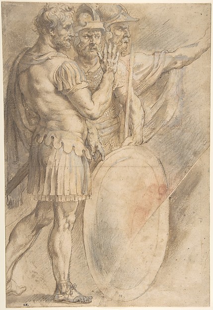 Anonymous, Italian, 16th century, Three Warriors after Raphael