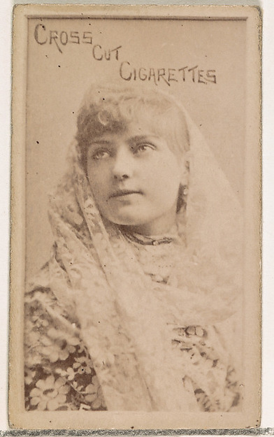W. Duke, Sons & Co., Card Number 5, Lillian Russell, from the Actors and Actresses series (N145-1) issued by Duke Sons & Co. to promote Cross Cut Cigarettes