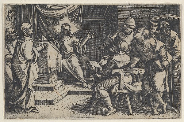 Georg Pencz, Christ with the Doctors in the Temple, from The Story of Christ
