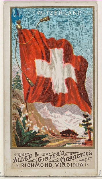 Allen & Ginter, Switzerland, from Flags of All Nations, Series 1 (N9) for Allen & Ginter Cigarettes Brands