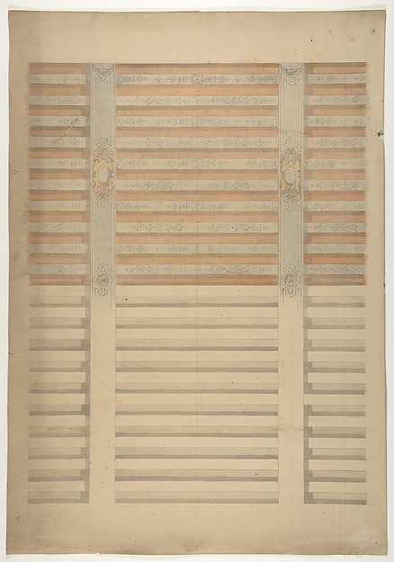 Jules-Edmond-Charles Lachaise, Design for a beamed ceiling in French Renaissance style