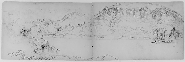 Daniel Huntington, Black Mountain, Lake George (from Sketchbook)