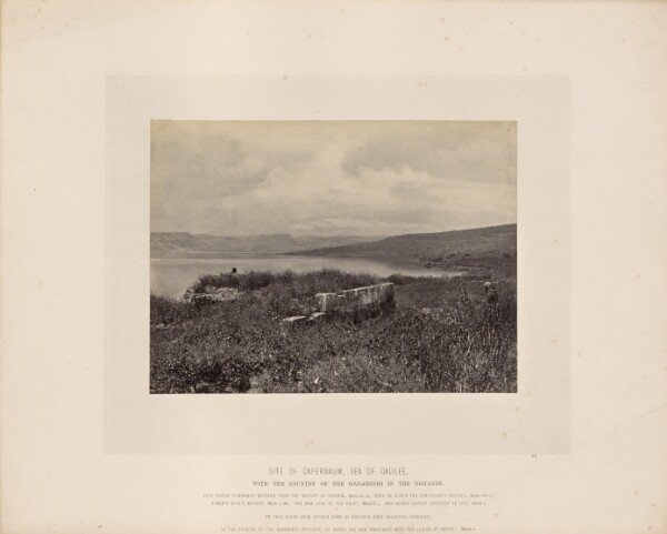 Francis Frith, Site of Capernaum, Sea of Galilee, with the Country of the Gadarenes in the Distance