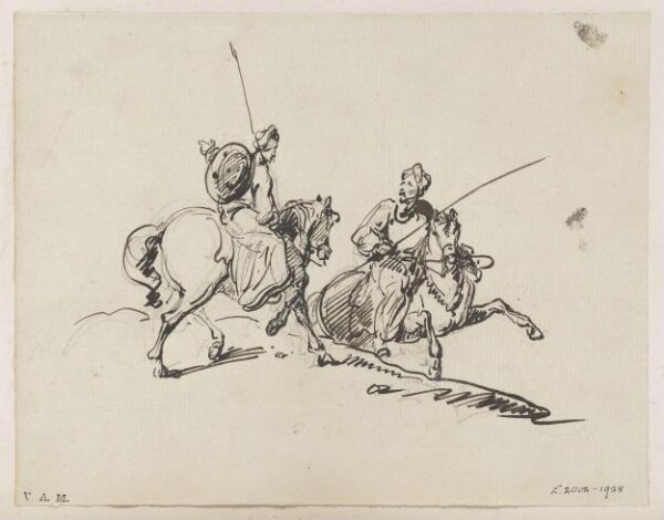 George Chinnery, Two turbaned horsemen