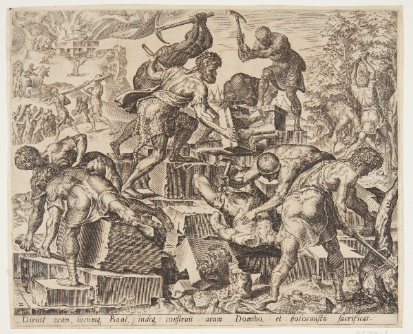 Maarten van Heemskerck, Gideon og hans mænd ødelægger Baals alter