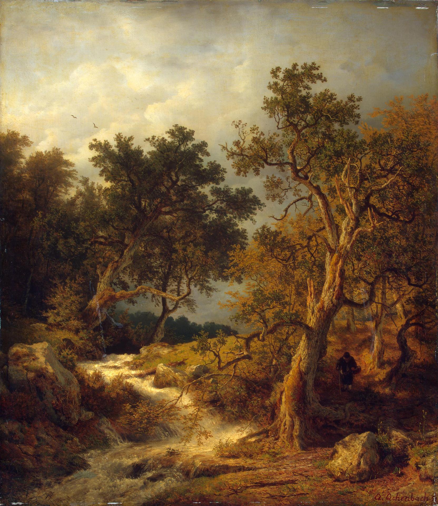 Andreas Achenbach, Landscape with a Stream