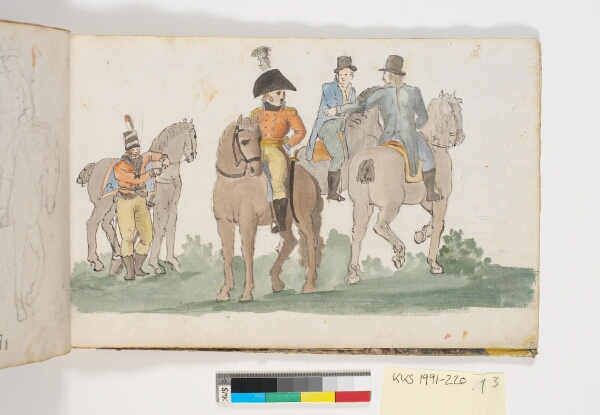 C.W. Eckersberg, Civile og militære ryttere i landskab