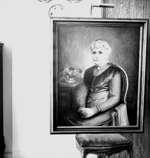 Knut Borg, Table, oil painting. Motif: Sitting Woman. Captain Oscar J. Eriksson