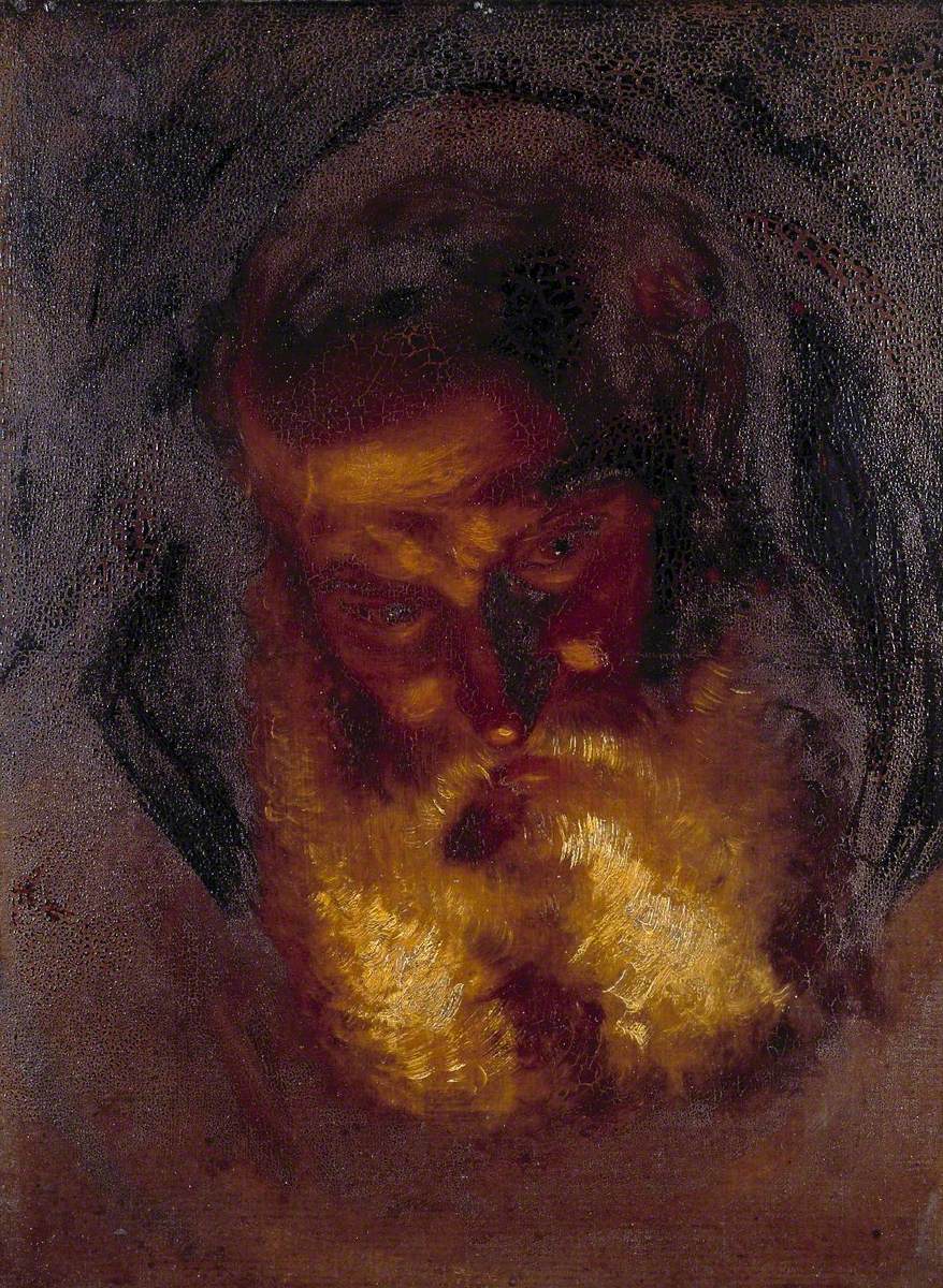 William Hilton, Study of a Monk’s Head for ‘Editha and the Monks’