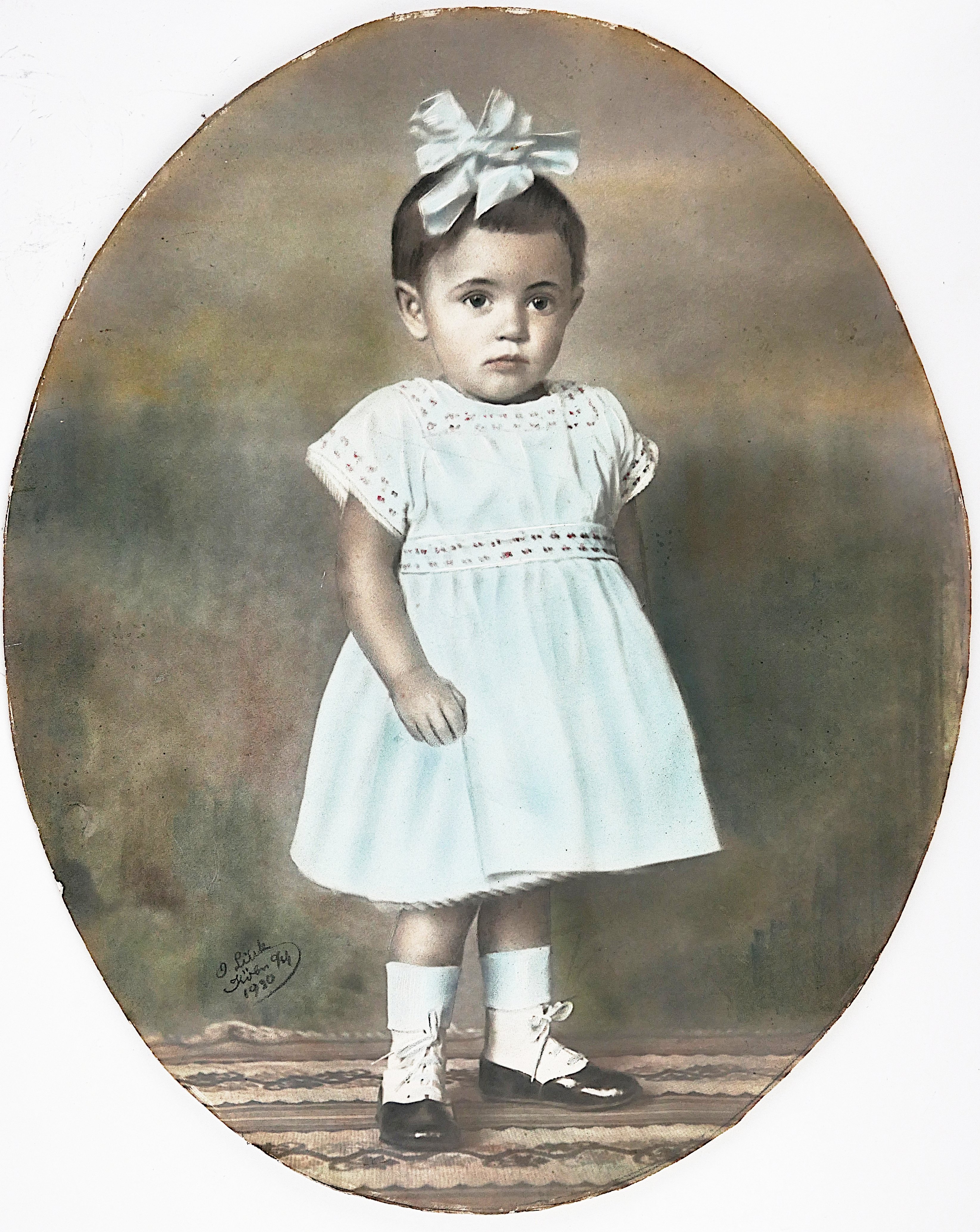 Unknown artist, Kinderbildnis eines kleinen Mädchens