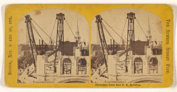 Unknown, Panorama from New P.O. Building. [The Summer Street Fire. Boston, Nov. 9 and 10, 1872.]