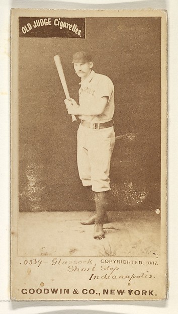 Goodwin & Company, Glasscock, Shortstop, Indianapolis, from the Old Judge series (N172) for Old Judge Cigarettes