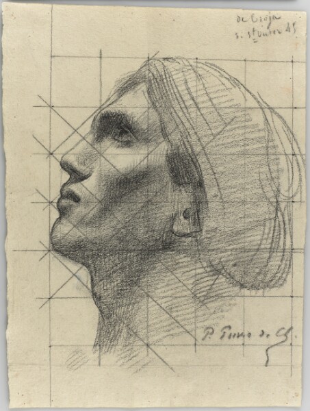 Pierre Puvis de Chavannes, Head of a Man in Profile