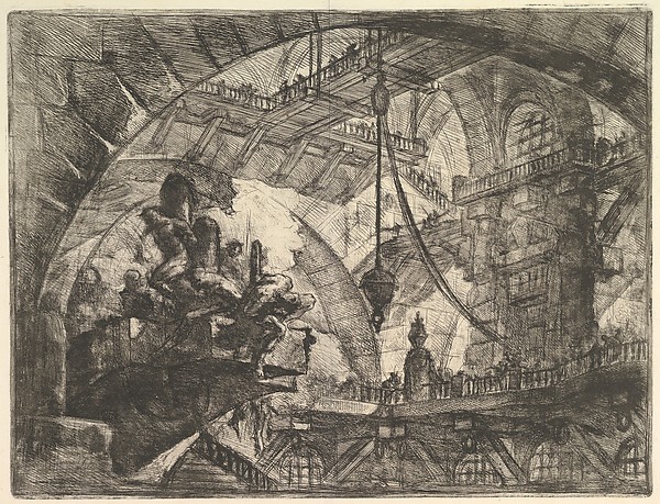 Giovanni Battista Piranesi, Prisoners on a Projecting Platform, from "Carceri d'invenzione" (Imaginary Prisons)