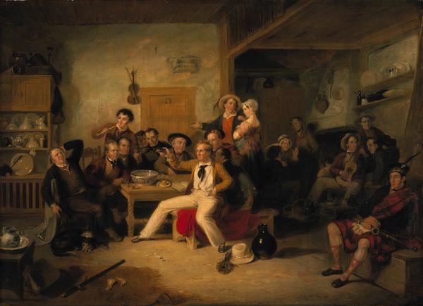 William Allan, James Hogg, 1770 - 1835. Poet; 'The Ettrick Shepherd' (The Ettrick Shepherd's House Heating or The Celebration of his Birthday)