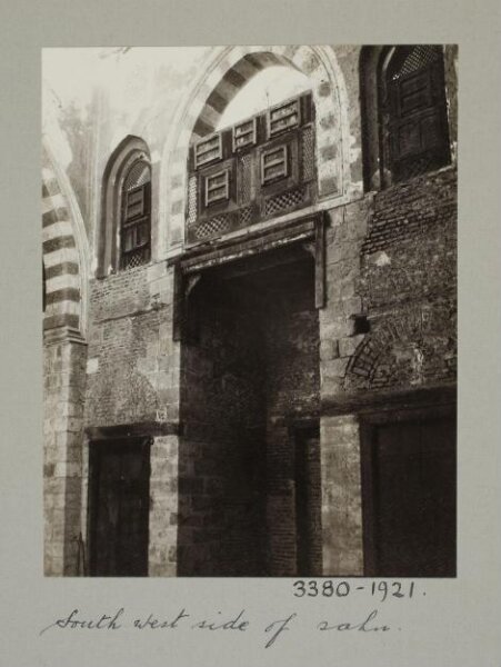 K.A.C. Creswell, South west side of the courtyard at the madrasa of Mamluk Amir Mithqal, Cairo