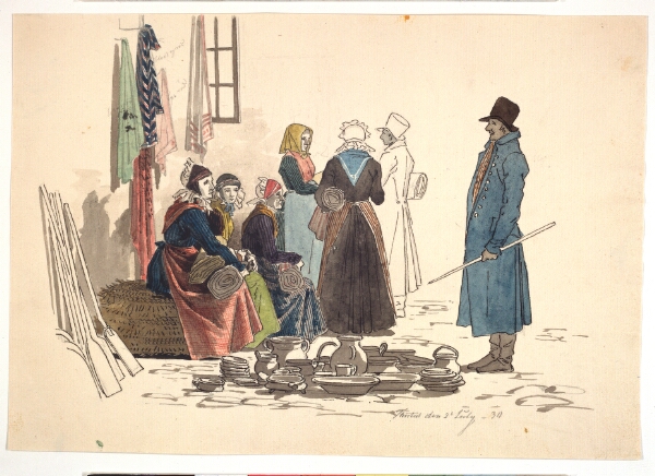 Martinus Rørbye, Scene fra torvepladsen i Thisted