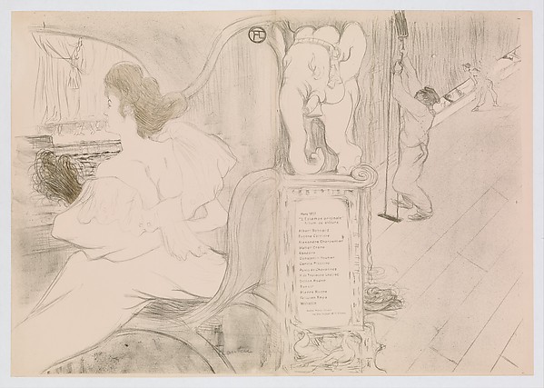 Henri de Toulouse-Lautrec, At the Curtain (Au Rideau), from "L'Estampe Originale"