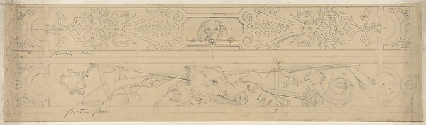 Jules-Edmond-Charles Lachaise, Two designs for panels to decorate a hunting lodge