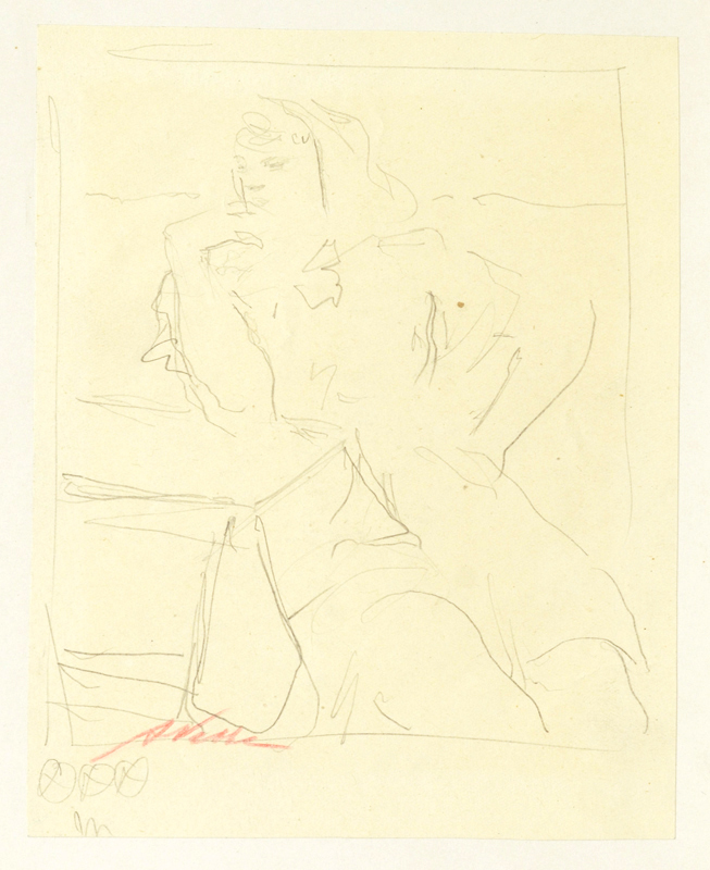 Ado (autor) Vabbe, Woman at table