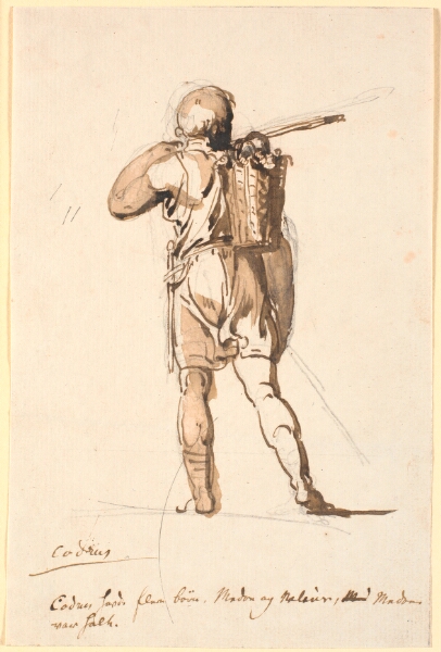 Nicolai Abildgaard, Kodros vandrende bort, set fra ryggen