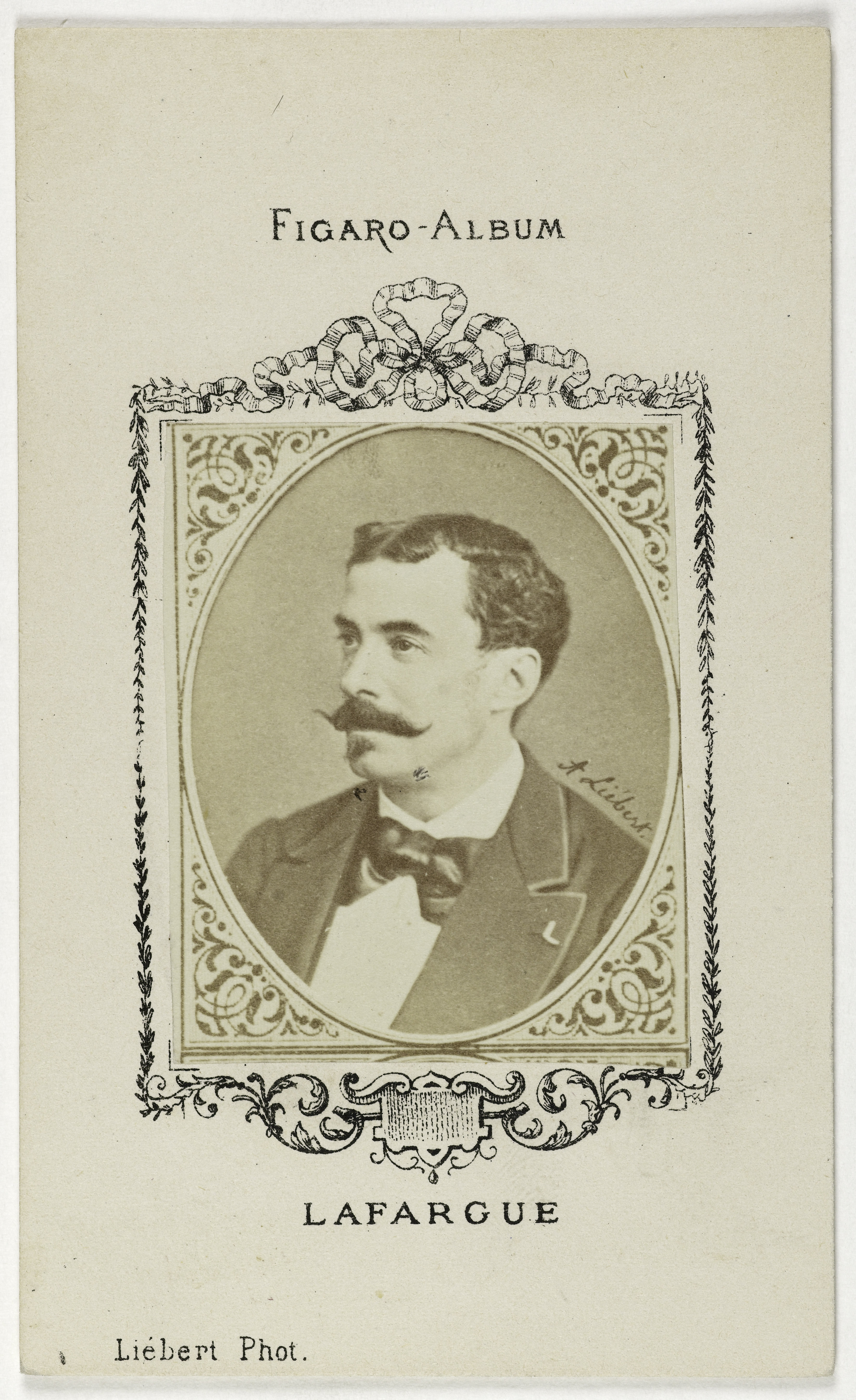 Alphonse Liébert, Portrait de Lafargue Gustave, journaliste