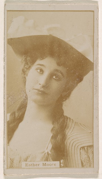 Kinney Brothers Tobacco Company, Esther Moore, from the Actresses series (N245) issued by Kinney Brothers to promote Sweet Caporal Cigarettes