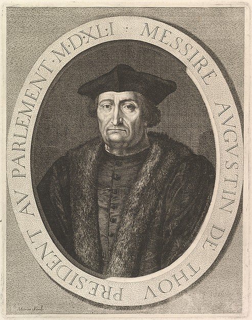 Jean Morin, Augustin de Thou, president au Parlement