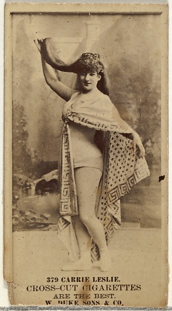W. Duke, Sons & Co., Card Number 379, Carrie Leslie, from the Actors and Actresses series (N145-3) issued by Duke Sons & Co. to promote Cross Cut Cigarettes