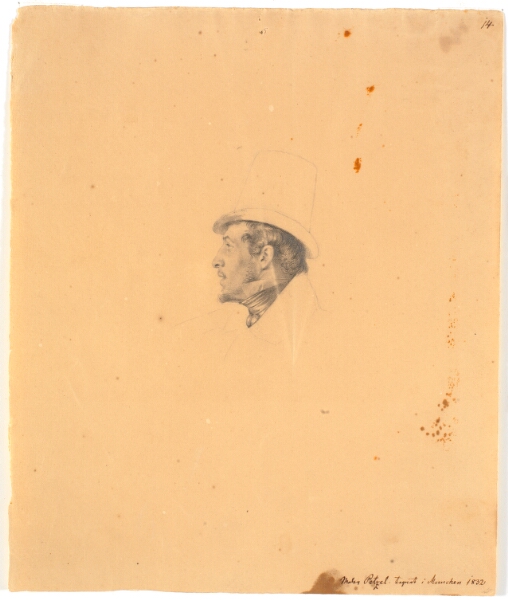 Wilhelm Bendz, Portræt af maleren Joseph Petzl