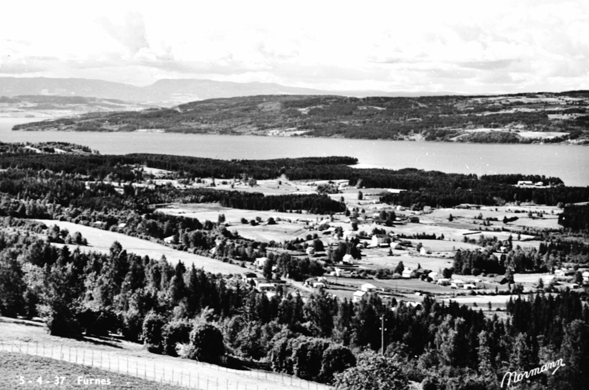 Anno Domkirkeodden, Landskap, Furnesbygda mot Bunnefjorden, Brumunddal sør.