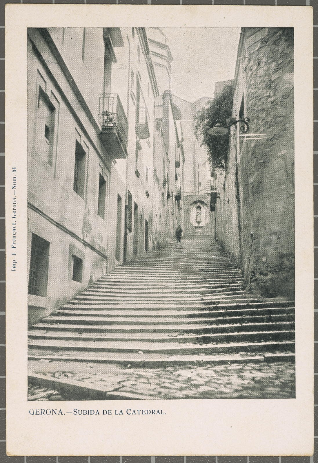 Desconegut, Gerona.- Subida de la Catedral