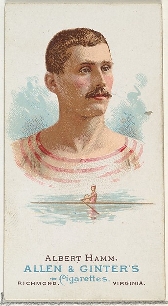 Allen & Ginter, Albert Hamm, Oarsman, from World's Champions, Series 1 (N28) for Allen & Ginter Cigarettes