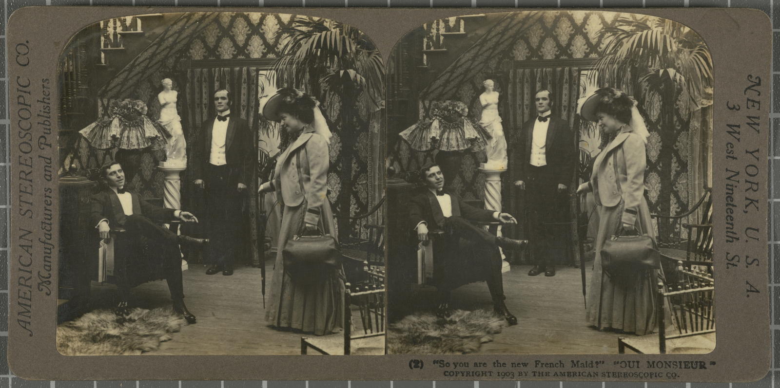 Desconegut, So you are the new french maid?\ ‘Oui Monsieur\’ American Stereoscopic Company