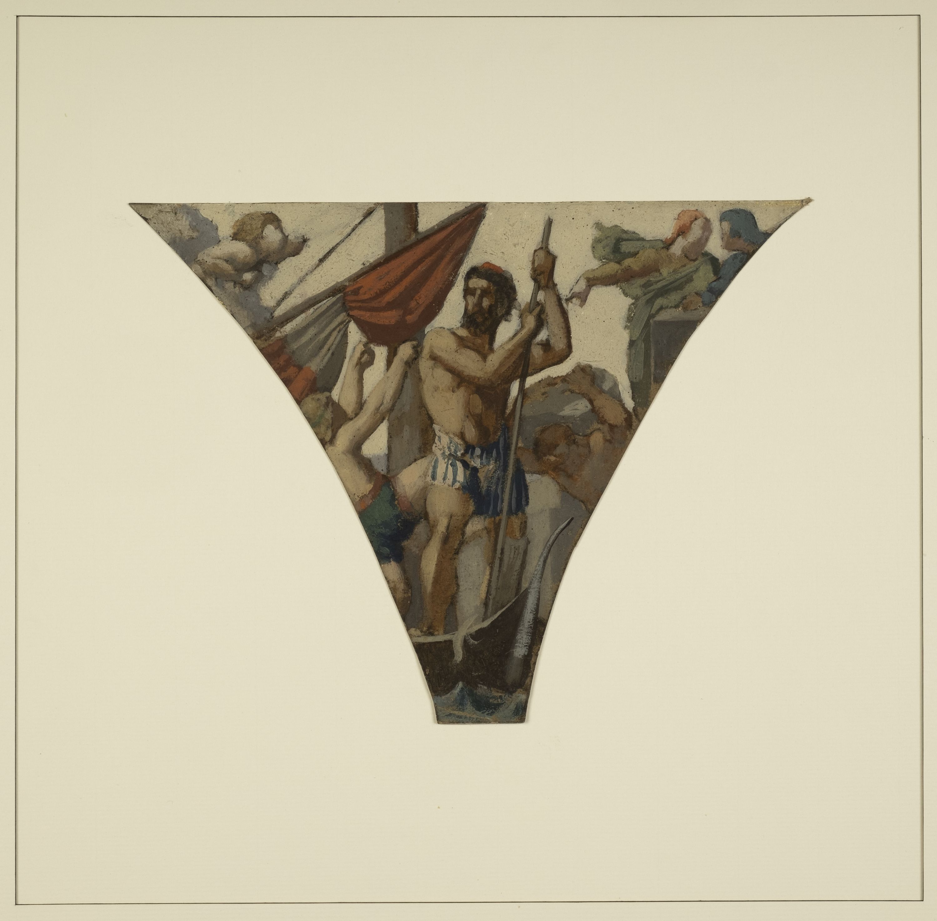 Henri Lehmann, Esquisse pour la grande galerie des Fêtes de l'ancien Hôtel de Ville de Paris : La navigation et le commerce (Comittit pelago rates)