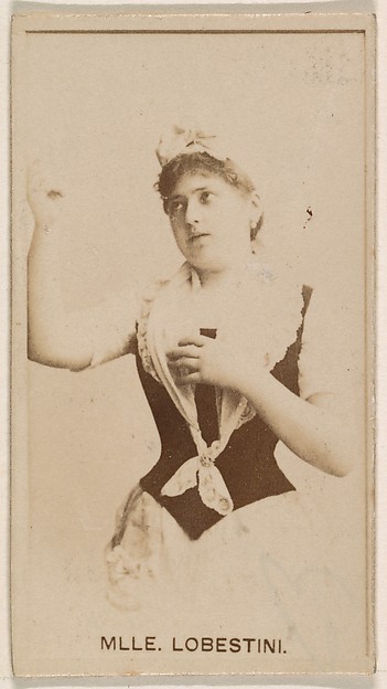 Kinney Brothers Tobacco Company, Mlle. Lobestini, from the Actresses series (N245) issued by Kinney Brothers to promote Sweet Caporal Cigarettes