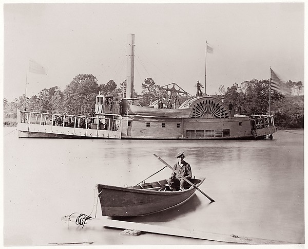 Timothy H. O'Sullivan, [U.S. Gunboat].  Brady album, p. 161