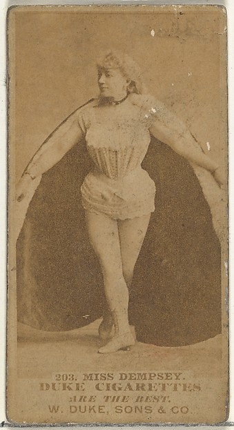 W. Duke, Sons & Co., Card Number 203, Miss Dempsey, from the Actors and Actresses series (N145-7) issued by Duke Sons & Co. to promote Duke Cigarettes