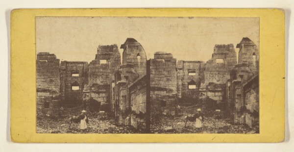 Francis Frith, Thebes. View of the Medeenet-Haboo, the Temple Palace of Rameses III.