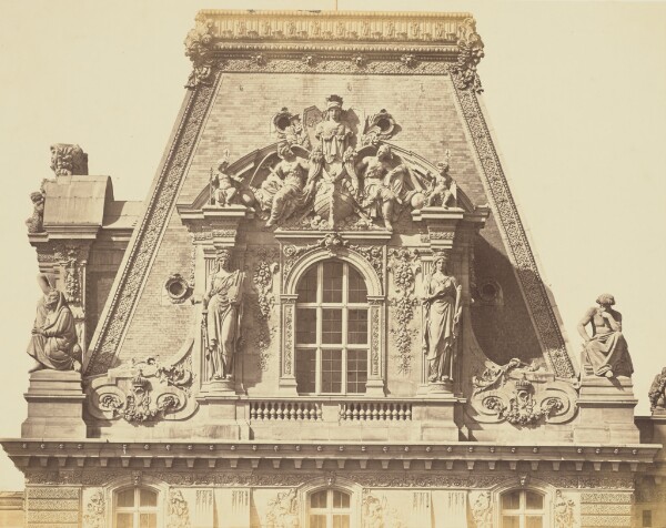 Édouard Baldus, [The Roof of the Pavillon Turgot, Louvre, Paris]