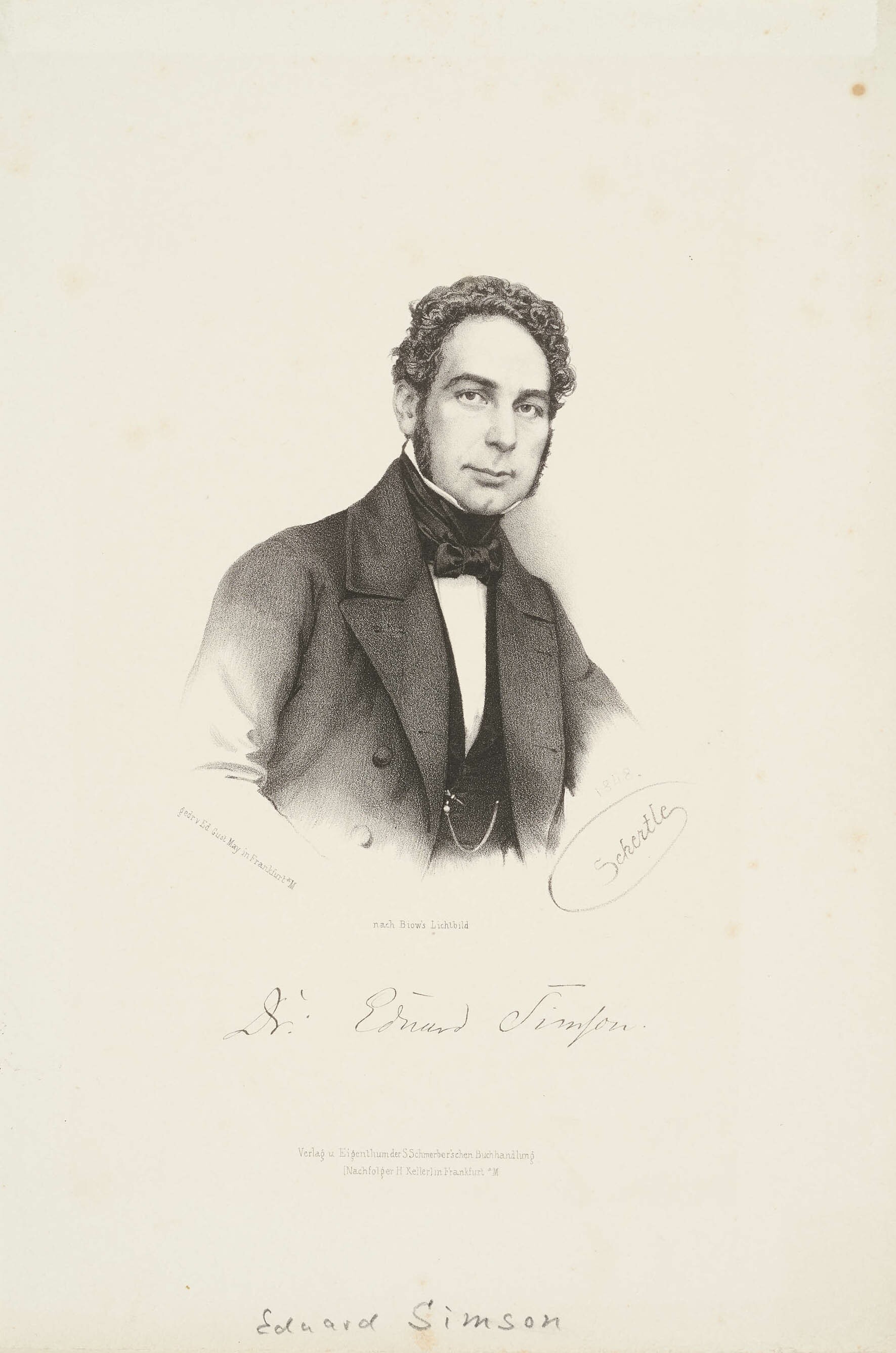 Valentin Schertle, Bildnis Eduard Simson