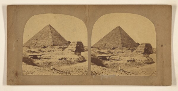 Francis Frith, View of the Sphinx and the Great Pyramid at Geezah.