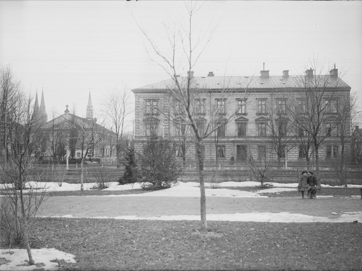 Alfred Dahlgren, Linnégatan från järnvägen, Dragarbrunn, Uppsala 1901 - 1902