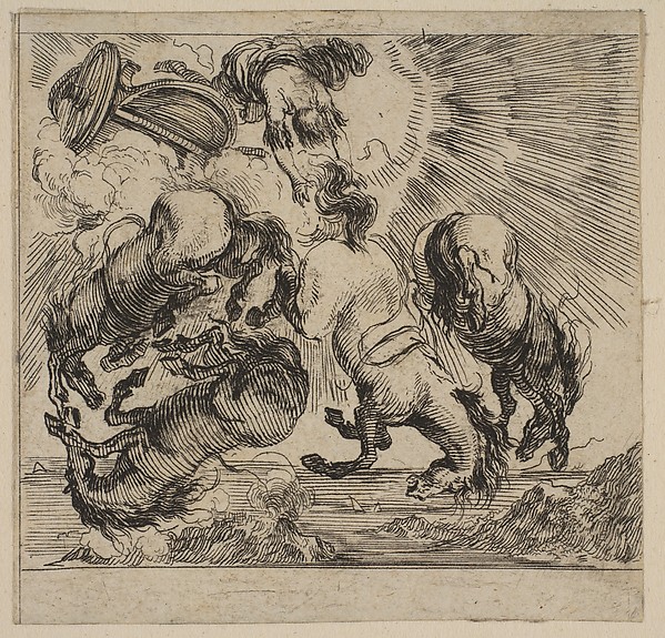 Stefano della Bella, Phaeton, from 'Game of Mythology' (Jeu de la Mythologie)