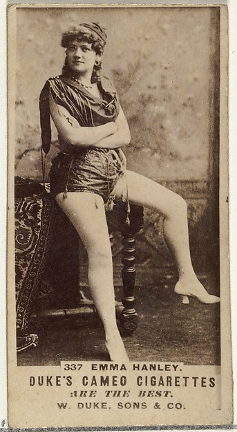 W. Duke, Sons & Co., Card Number 337, Emma Hanley, from the Actors and Actresses series (N145-5) issued by Duke Sons & Co. to promote Cameo Cigarettes