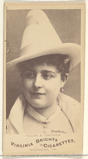 Allen & Ginter, Prudhon, from the Actors and Actresses series (N45, Type 1) for Virginia Brights Cigarettes