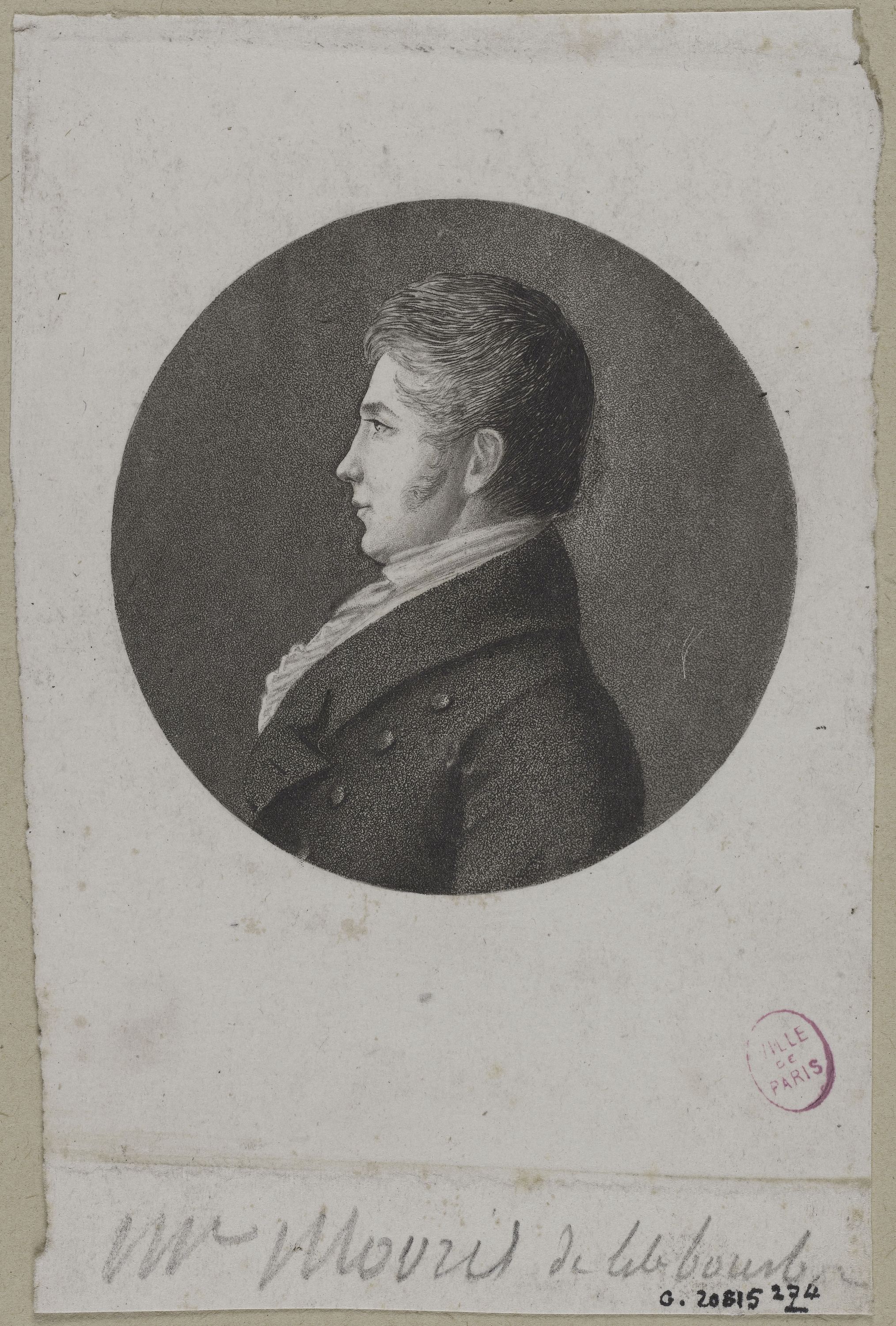 Edmé Quenedey, Portrait de Monsieur Morris de Lebbourbon